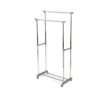 Compactor Stender Alex Stojan na šaty dvojitý - na kolieskach / výsuvný / s poličkou na topánky