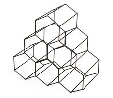 Compactor Hexagon Stojan na víno pre 6 fliaš matná oceľ / 28x28x14.5 cm
