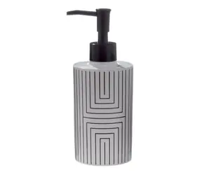 Spirella GRAPHIC dávkovač mydla bielo-čierny / polresin / 380 ml