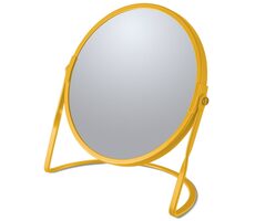 Spirella Akira kozmetické zväčšovacie zrkadlo matná šafranovo žltá / oceľ