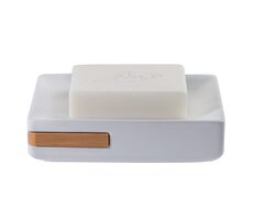 Spirella OSLO mydlenka biela / keramika / bambus