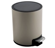 Spirella RIKU Pedálový odpadkový kôš 3 L šedohnedá / oceľ