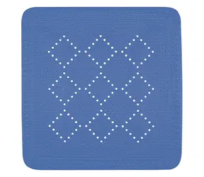 Spirella ALASKA protišmyková podložka do sprchy modrá / PVC / 55 x 55 cm