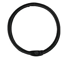 Spirella RINGO SMALL sada 12 ks krúžkov na sprchové závesy matná čierna / kov / priemer 4 cm