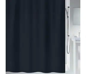 Spirella Primo sprchový záves 180 x 180 cm čierny/polyester