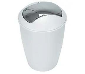 Spirella ATLANTA výklopný odpadkový kôš 5 L biely