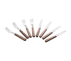 Lamart Steakový príbor Walnut / 8ks / nerez