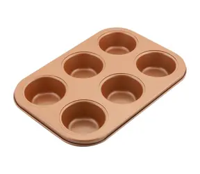Lamart Copper Forma na muffiny / 26.5 x 18cm / oceľ