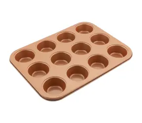Lamart Copper Forma na muffiny / 35.5 x 26.5cm / oceľ