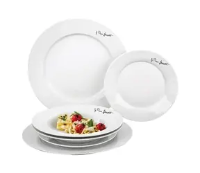 Lamart Dine Sada tanierov okrúhle 6ks biela / porcelán