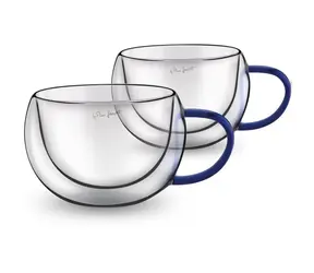 Lamart Vaso Sada pohárov Cappucino 2ks 270ml modrá / sklo