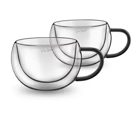 Lamart Vaso Sada pohárov Cappucino 2ks 270ml čierna / sklo
