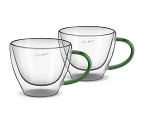Lamart Vaso Sada pohárov Cappucino 2ks 190ml zelená / sklo