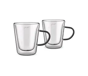 Lamart Vaso Sada pohárov na čaj 2ks 300ml čierna / sklo