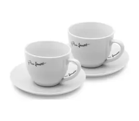Lamart Kaffe Sada Šálka+ Podšálka 2+2ks 300ml biela / porcelán