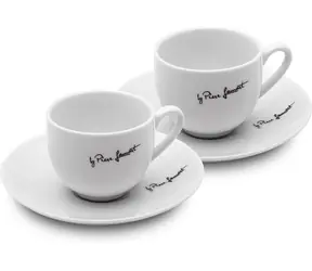 Lamart Kaffe Sada Šálka+ Podšálka 2+2ks 90ml biela / porcelán