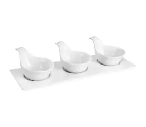 Lamart Dine Sada Servírovacie misky 3ks biela / 34 x 12cm / porcelán