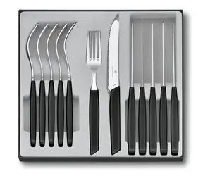 VICTORINOX Sada príborov Swiss Modern 12 ks čierna