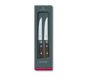 VICTORINOX Súprava 2 ks steakových nožov Grand Maître Wood vlnkované ostrie 12 cm