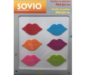 SOVIO SVML6 Značky na poháre MyLips 6ks