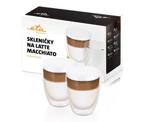 ETA ETA418193020 / Sada 2 pohárov na latte macchiato / Borosilikátové dvojité sklo