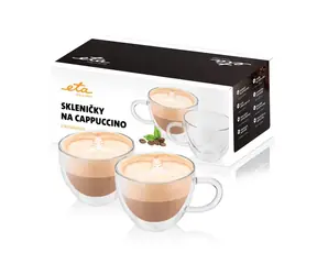 ETA ETA518092010 / Sada 2 pohárov na cappuccino / Borosilikátové dvojité sklo