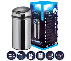 HIMAXX Premium 42L strieborná / bezdotykový kôš 