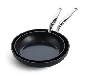 GreenPan Sada 2 nepriľnavých keramických panvíc Barcelona Pre 24 cm + 28 cm čierna