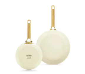 GreenPan Sada 2 nepriľnavých keramických panvíc Padova Reserve 20 cm + 26 cm krémová