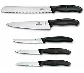 VICTORINOX Swiss Classic sada 5 ks nožov čierna