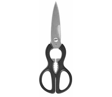 WMF kuchynské nožnice čierna / nerez oceľ / Dĺžka 21 cm / otvárač na skrutkovacie a korunkové uzávery