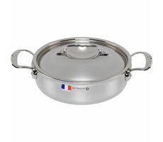 De Buyer Affinity Nízky hrniec s pokrievkou 24 cm / 3 l / nerezová oceľ
