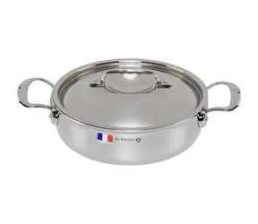 De Buyer Affinity Nízky hrniec s pokrievkou 24 cm / 3 l / nerezová oceľ