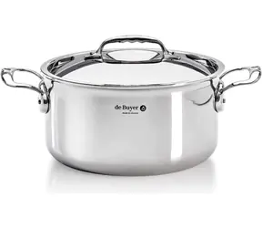 De Buyer Affinity Hrniec s pokrievkou 20 cm / 3 l / nerezová oceľ