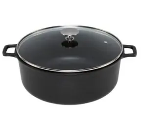 De Buyer Choc Extreme Hrniec so sklenenou pokrievkou 28 cm / 7 l / kovaný hliník 