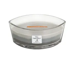 Woodwick Trilogy Warm Woods Elipsa 453.6g - sviečka loď