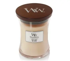 Woodwick White Honey 275g - váza stredná