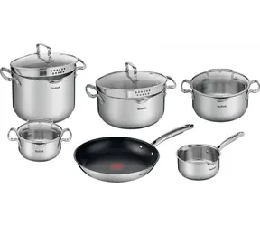 Tefal Duetto+ G732SA55 sada nerezového riadu 10 ks / 4x hrniec / 4x pokrievka / 1x rajnica / 1x panvica