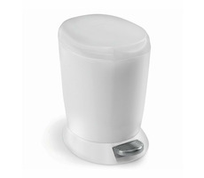 Simplehuman Pedálový odpadkový kôš - 6 l / biely plast