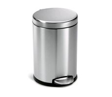 Simplehuman Pedálový odpadkový kôš – 4.5 l / okrúhly / matná oceľ / FPP