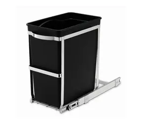 Simplehuman Vstavaný odpadkový kôš – 30 l/ výsuvný/ lesklá oceľ/ plastové vedro