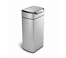 Simplehuman Dotykový odpadkový kôš – 30 l / hranatý / matná nerez oceľ / FPP