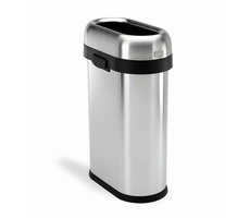 Simplehuman Odpadkový kôš pre obchodné priestory - 50 l / SLIM / otvorený / kartáčovaný nerez