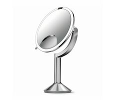 Simplehuman Kozmetické zrkadlo Sensor TRIO / LED osvetlenie/ 1x/5x/10/ dobíjacia / matná nerez