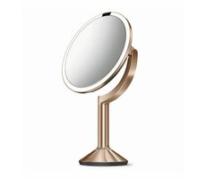 Simplehuman Kozmetické zrkadlo Sensor TRIO / LED osvetlenie/ 1x/5x/10/ dobíjacie/ rose gold