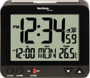 TechnoLine WT 195 - digitálny budík s teplomerom / dopredaj