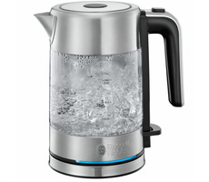 Russell Hobbs Compact Home 24191-70 / rýchlovarná kanvica / 2400 W / 0.8L / sklo / strieborná