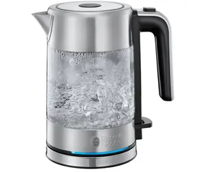 Russell Hobbs Compact Home 24191-70 / rýchlovarná kanvica / 2400 W / 0.8L / sklo / strieborná