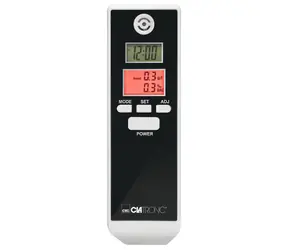 Clatronic AT 3605 / alkohol tester / rozsah merania 0-1.99 ‰ / 2x AAA batérie / bielo-čierna