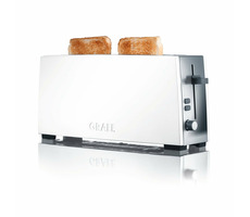 Graef TO 91 biela / hriankovač / 880 W / 2 hrianky / extra široký otvor / 6 stupňov opečenia / rozmrazovania